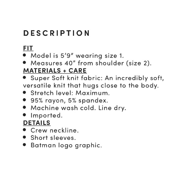 Torrid Batman T-shirt Dress 2X - Picture 5 of 6